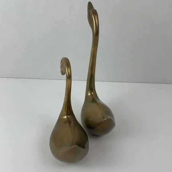 Vintage brass swans - Picture 4 of 10